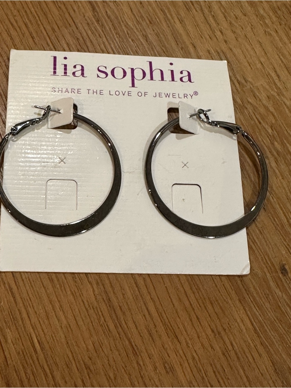 Lia Sophia Silver Hoop Earrings